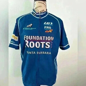 Louis Garneau Men's Cycling Jersey, Santa Barbara Blue, L, Foundation Roots